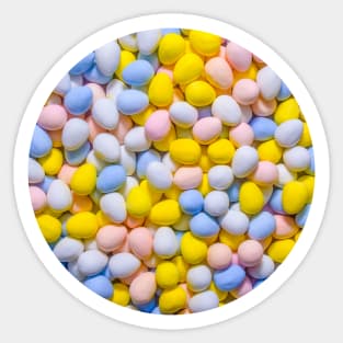 Colorful Candy Chocolate Eggs Photograph Circle Sticker